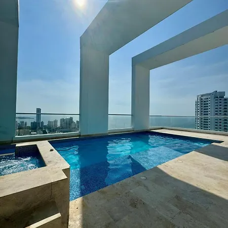 Luxury In Bocagrande -beautiful Views-rooftop Pool